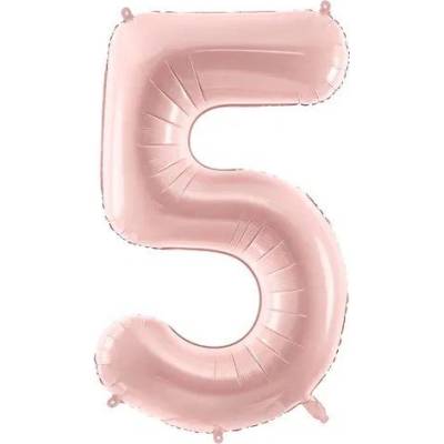 Party Deco Фолиев Балон Цифра, Светло Розово - 72 см - 5 (fb230p-5-081j)