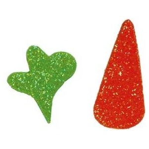 TITANUM Foam stickers glitter carrots 56pcs