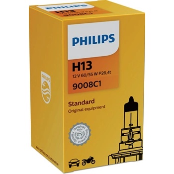 Philips Крушка, фар за дълги светлини PHILIPS H13, 12V, 60/55W, 3400K, 3000lm, 1 бр