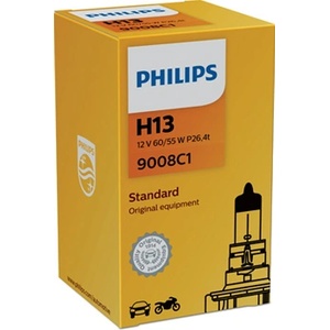 Philips Крушка, фар за дълги светлини PHILIPS H13, 12V, 60/55W, 3400K, 3000lm, 1 бр
