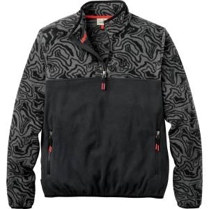 Passenger Мъжки поларен пуловер Passenger Set Off Recycled Polar 1/4 Zip Fleece 2.0 Fleece jumper - Strata Swirl Black - размер XXL (005-7043-0815)