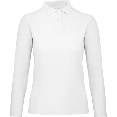 B&C Polokošile B&C ID.001 LSL women dlouhý rukáv dámská COT010I1300100 white Bílá