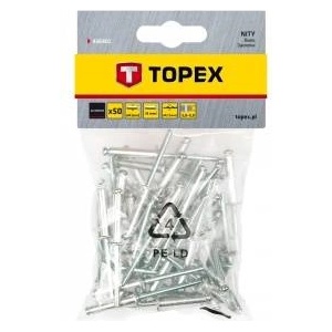 Topex Aluminium rivets 4.0 x 8 mm, 50 pcs