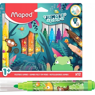Maped Jungle Fever Jumbo 12 farieb