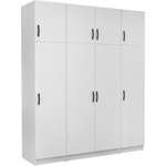 TopMebel Четирикрилен гардероб Victoria TopMebel с шкаф в бял цвят 200x60x240cm - topmebel - 1 404,40 лв