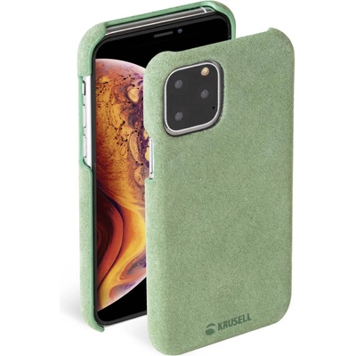 Krusell Гръб Krusell Broby Cover естествен велур за Iphone 11 Pro Max Olive