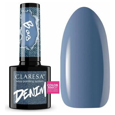CLARESA Gélový lak Denim Bag tlumená modrá 5 g