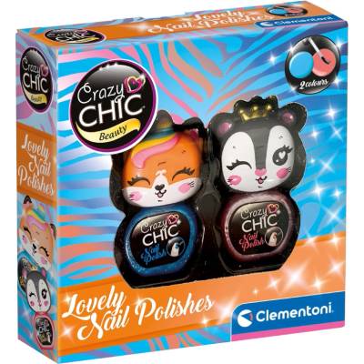Crazy Chic Lovely Animals Nail Polish Blue & Red (18843)