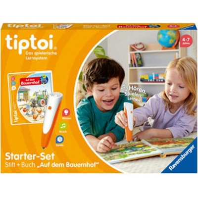 Ravensburger tiptoi Starter-Set 00114: Stift und Bauernhof-Buch - Lernsystem für Kinder ab 4 Jahren