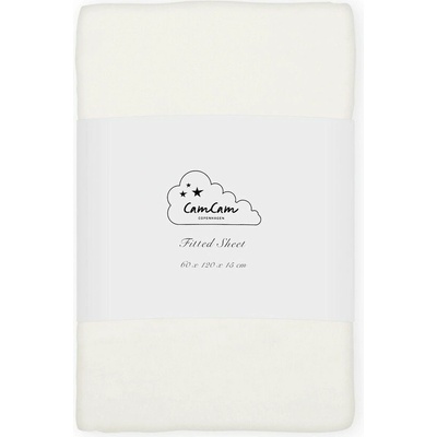 Cam Cam Copenhagen Krémovobiela napínacia plachta z bio bavlny Off-White 60x120