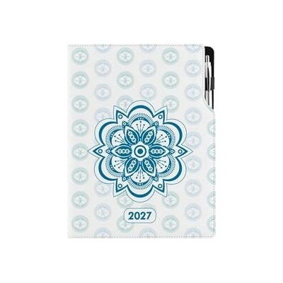Design A4 denní 2027 Mandala modrá