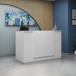 TopMebel Gemini TopMebel меламиново рецепция в бял цвят 180x70x110cm