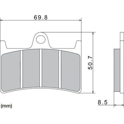 Brzdové destičky, NISSIN (semi-metalická směs) 2 ks v balení M501-373