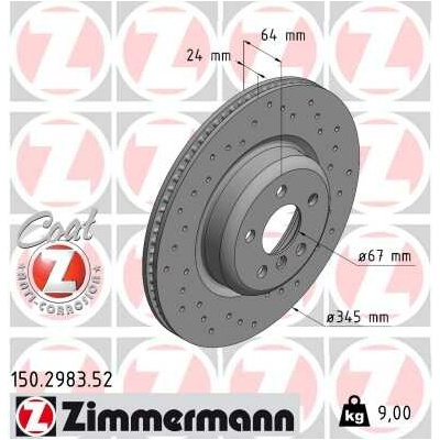 Brzdový kotúč ZIMMERMANN 150.2983.52 (150298352)