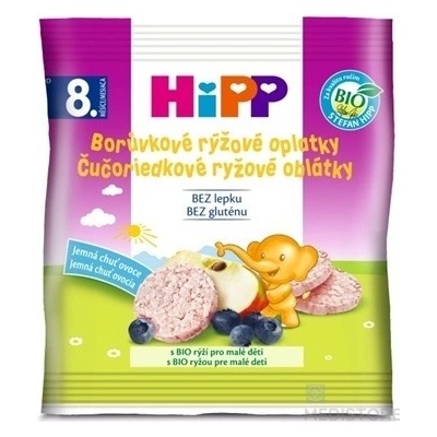 HiPP Bio ryžové oblátky čučoriedkové 35 g