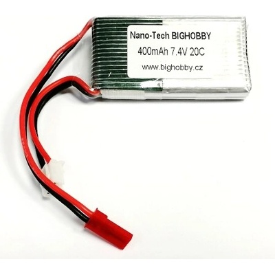 Bighobby Li-pol baterie 400mAh 2S 20C 30C -NANO Tech