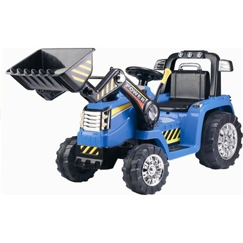 Mamido elektrický traktor Power s radlicou modrá