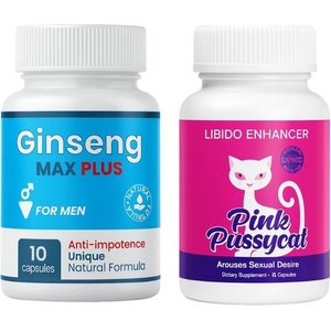  Ginseng Max Plus 10 капсули за потенция + Възбуждащо хапче за жени Pink Pussycat 6 капсули