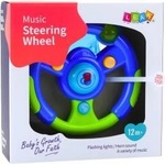 LEAN Toys Interactive Steering Wheel for Toddlers Lights Sounds Green-Blue
