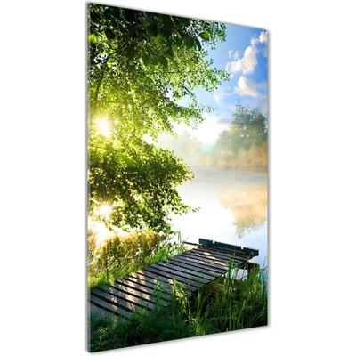 Vertikálny foto obraz sklo tvrdené Drevené mólo 50x100 cm