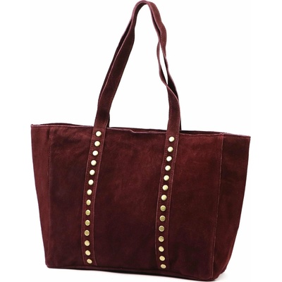 Luka dámska veľká zamatová bordová shopper kabelka A4 25-016