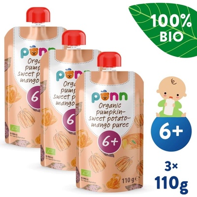 SALVEST Põnn BIO Pyré z dýně brambor a manga 3 x 110 g