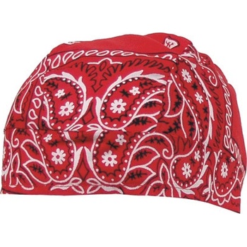 Šatka MFH na hlavu vzorovaná červená