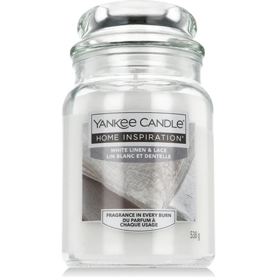 Yankee Candle Home Inspiration® ароматна свещ 538 g тип White Linen & Lace