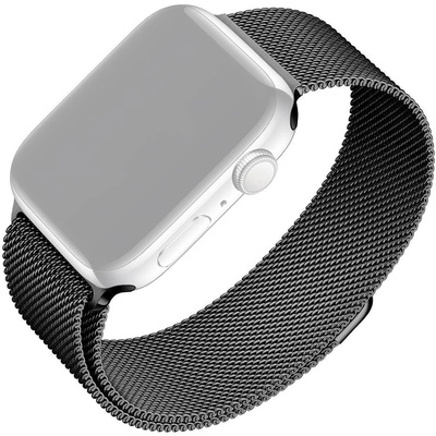 FIXED Съвместима каишка FIXED Milanese Loop Metal, съвместим с Apple Watch 38/40 / 41 мм, Фиксирана мрежеста каишка, Черна (FIXMEST-436-BK) (FIXMEST-436-BK)