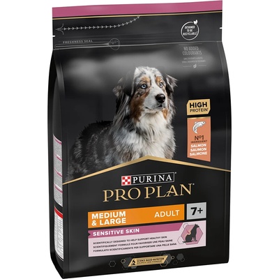 PURINA PRO PLAN Medium & Large Adult 7+ Sensitive Skin - Výhodné balení 2 x 3 kg