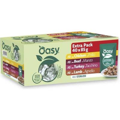 Oasy Cat Original Multipack Sterilizovaný výběr masa 40 x 85 g