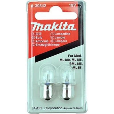 Makita A-30542 - Žárovka 18V 2ks pro Makita ML180, ML185, BML185, ML181