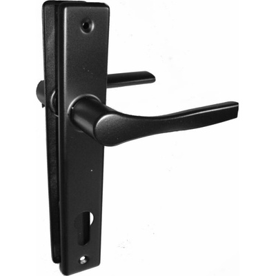 Kovoinox Klika Al, štítek Fe, rozteč 90mm, černá