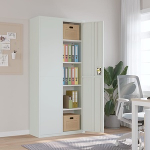 vidaXL Шкаф за папки светлосив 90x40x200 см стомана (339761)