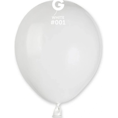 Gemar Kulaté latexové balónky 13 cm Bílé #001