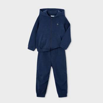 Mayoral Анцуг в тъмно син цвят с широк панталон и суичър с качулка за мини момче Mayoral (НЕ Е ВАТИРАН)