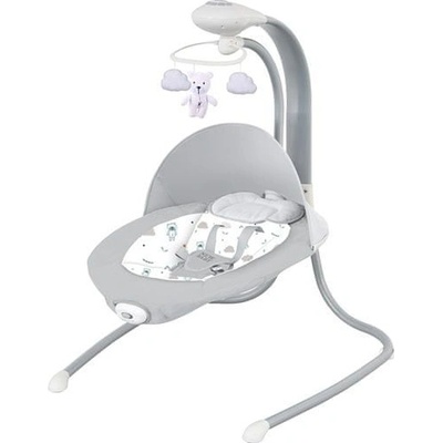 New Baby hojdacie ležadlo Teddy plus s vibráciou sivá