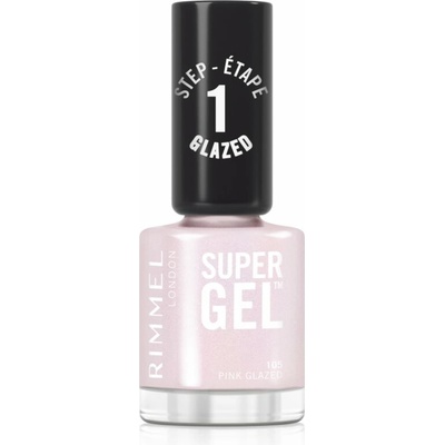 Rimmel Super Gel gélový lak na nechty bez použitia Uv Led lampy odtieň pink glazed 105 12 ml