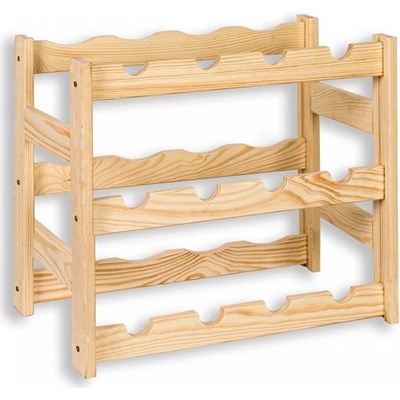 AtmoWood Dřevěný regál na víno 12 lahví