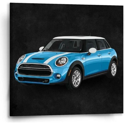Sablio Obraz Mini sedan Černé pozadí - 50x50 cm