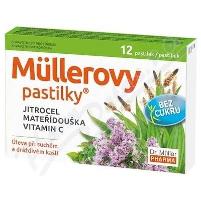 Müllerovy pastilky s jitrocelem a mateřídouškou 12 ks
