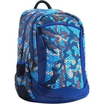 S-Cool Ученическа раница S-COOL анатомична Blue Military, 17 л