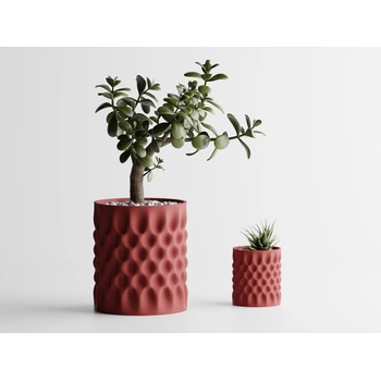 Кашпа Dent 2 Малка, 111x111xH126mm - Тъмночервен Мат