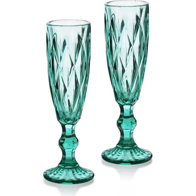 Affekdesign sklenic ELISE čirá/tyrkysová 6 x 180 ml