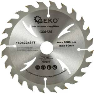 GEKO Диск за циркуляр 160 мм 24Т 22, 2 мм 00404 (g00124)