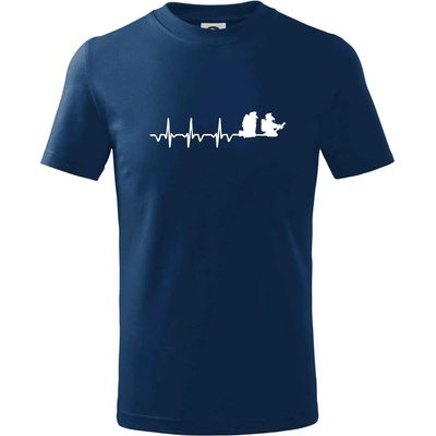 EKG hasiči tričko dětské bavlněné půlnoční modrá