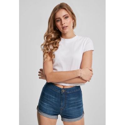 Urban Classics Комплект от 2 тениски в черно и бяло Urban Classics Ladies Cropped Rib Tee 2-Pack UB-TB3444A-00826 - Бял, размер XS