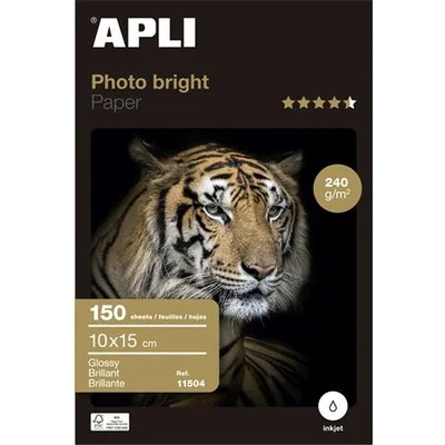 APLI Фотохартия, мастиленоструйна, 10x15 cm, 240 g, гланцова, APLI "Photo Bright" 11504 (11504)