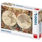 Dino - Puzzle Antique world map II - 1 000 piese