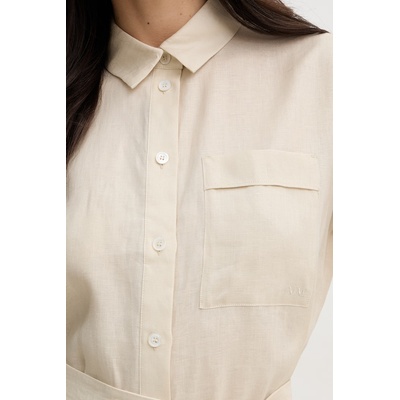 MM by Max Mara лятна рокля ленена TABELLA (2616221068600)